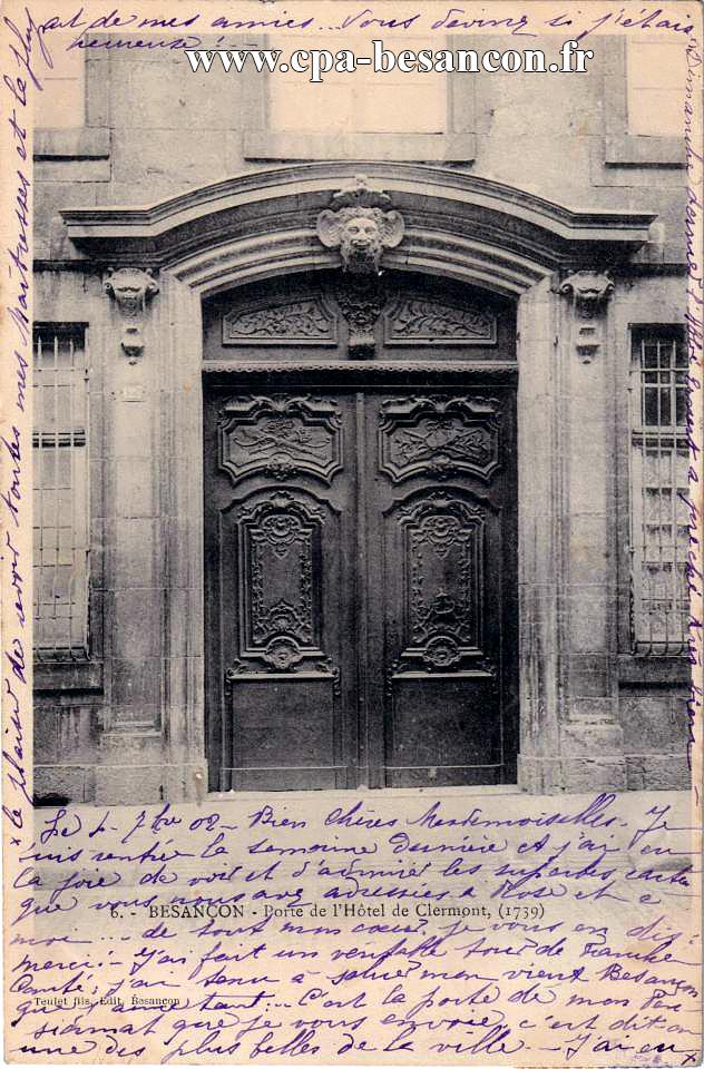 144 - BESANÇON - Porte de l'Hôtel de Clermont, Gde-Rue, 133